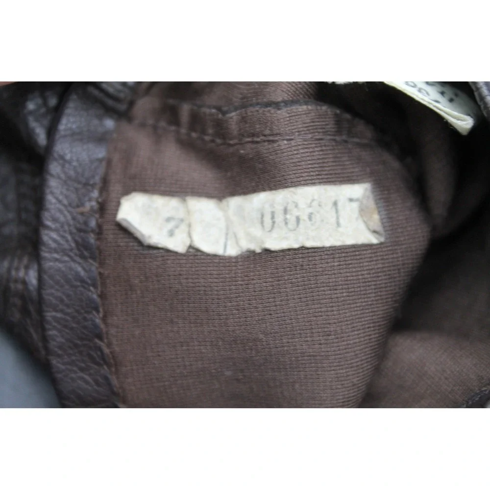 Vintage Brown Leather Gloves Silk Lined Made in Italy Women's